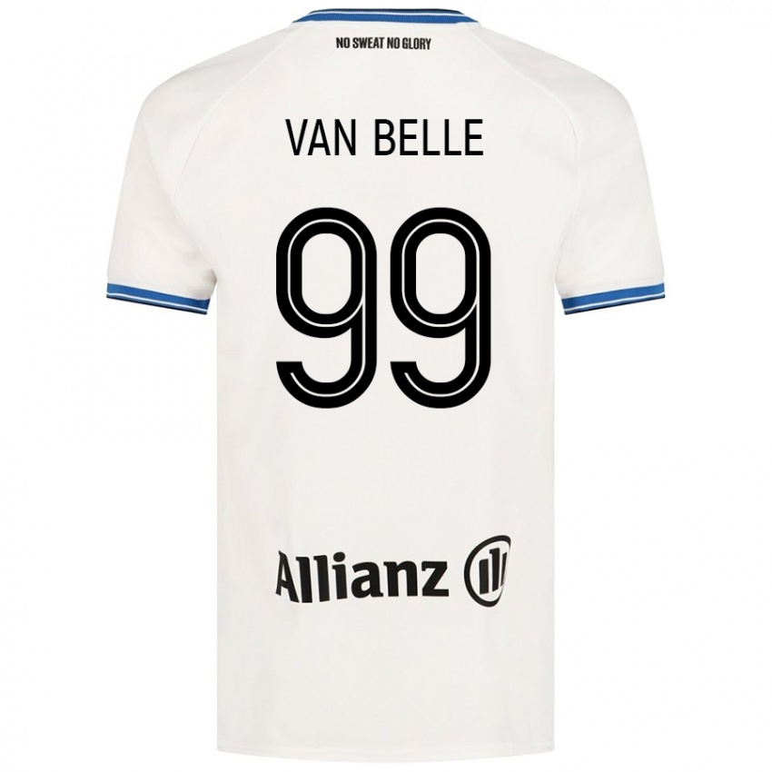 Gyermek Lyndsey Van Belle #99 Fehér Idegenbeli Jersey 2024/25 Mez Póló Ing