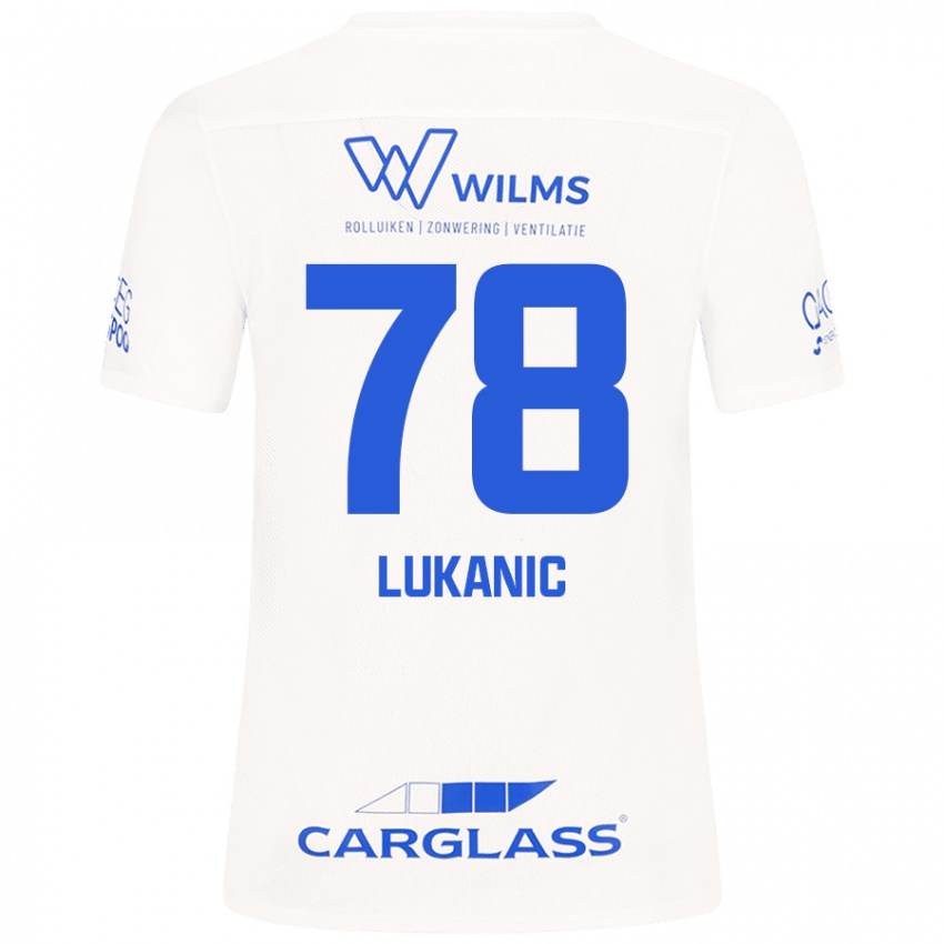 Gyermek Luka Lukanic #78 Fehér Idegenbeli Jersey 2024/25 Mez Póló Ing