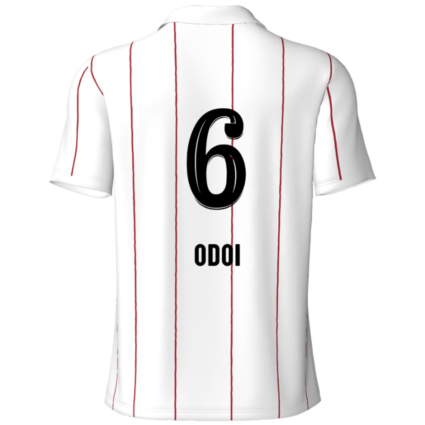 Gyermek Denis Odoi #6 Fehér Fekete Idegenbeli Jersey 2024/25 Mez Póló Ing