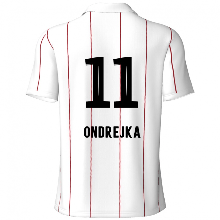 Gyermek Jacob Ondrejka #11 Fehér Fekete Idegenbeli Jersey 2024/25 Mez Póló Ing