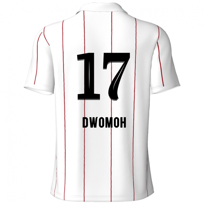 Gyermek Pierre Dwomoh #17 Fehér Fekete Idegenbeli Jersey 2024/25 Mez Póló Ing