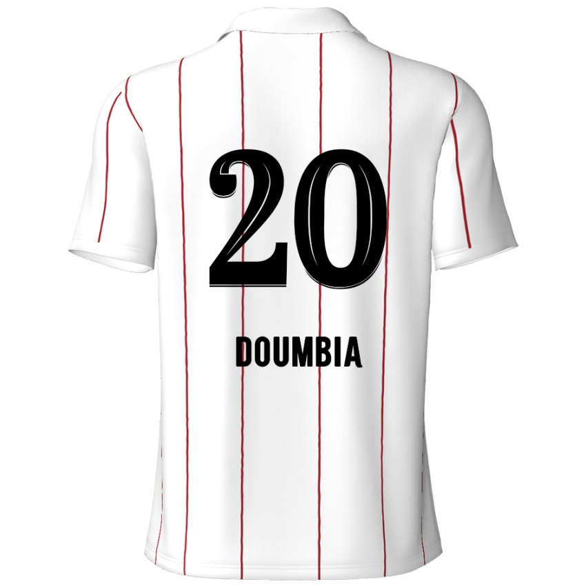 Gyermek Mahamadou Doumbia #20 Fehér Fekete Idegenbeli Jersey 2024/25 Mez Póló Ing