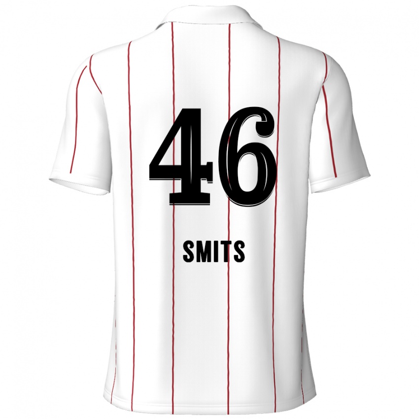 Gyermek Milan Smits #46 Fehér Fekete Idegenbeli Jersey 2024/25 Mez Póló Ing