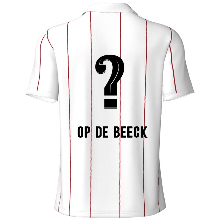 Gyermek Gregg Op De Beeck #0 Fehér Fekete Idegenbeli Jersey 2024/25 Mez Póló Ing