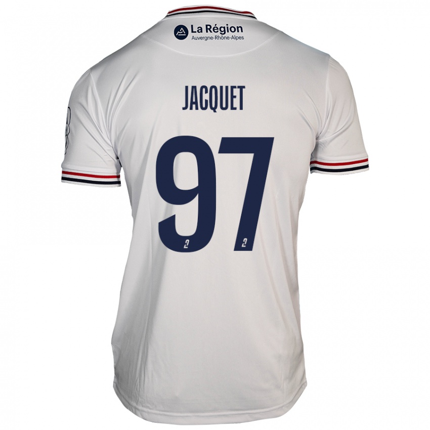 Gyermek Jérémy Jacquet #97 Fehér Idegenbeli Jersey 2024/25 Mez Póló Ing