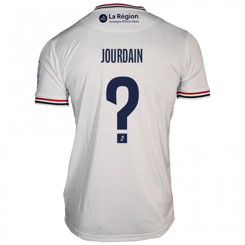 Gyermek Théo Jourdain #0 Fehér Idegenbeli Jersey 2024/25 Mez Póló Ing