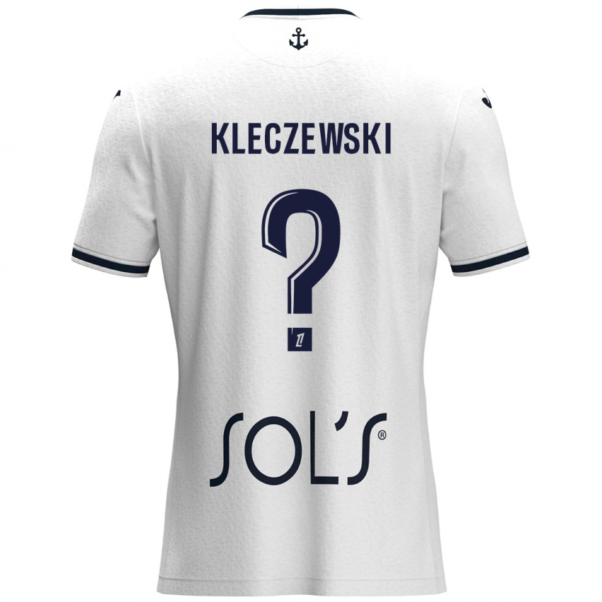 Gyermek Louise Kleczewski #0 Fehér Sötétkék Idegenbeli Jersey 2024/25 Mez Póló Ing