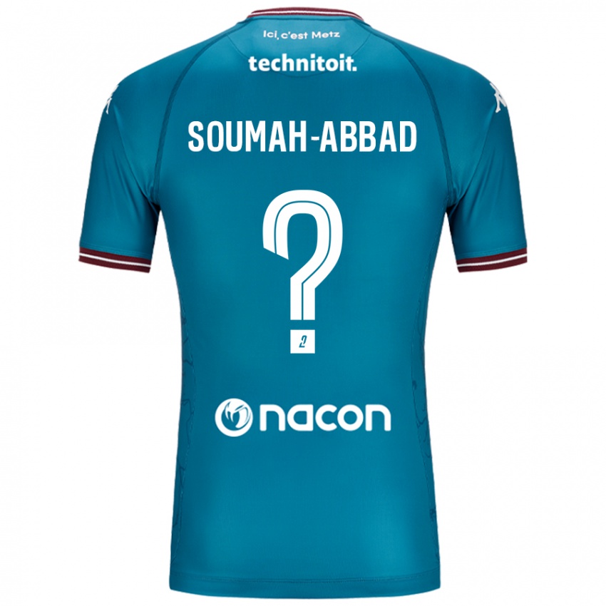 Gyermek Édouard Soumah-Abbad #0 Bleu Benzin Idegenbeli Jersey 2024/25 Mez Póló Ing