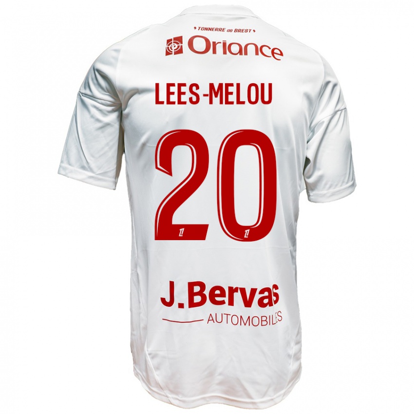 Gyermek Pierre Lees-Melou #20 Fehér Piros Idegenbeli Jersey 2024/25 Mez Póló Ing