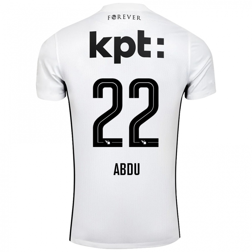 Gyermek Abdu Conté #22 Fehér Fekete Idegenbeli Jersey 2024/25 Mez Póló Ing