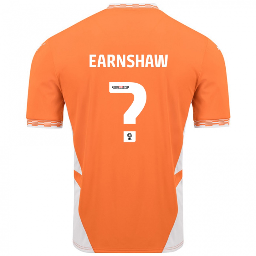 Férfi Alice Earnshaw #0 Narancssárga Fehér Hazai Jersey 2024/25 Mez Póló Ing