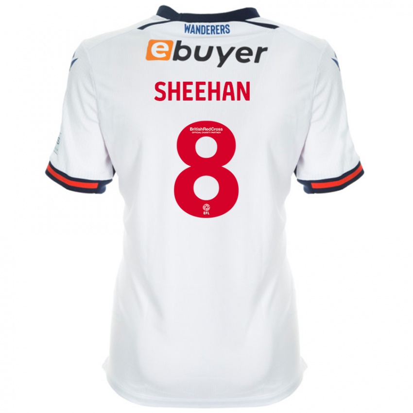 Férfi Josh Sheehan #8 Fehér Hazai Jersey 2024/25 Mez Póló Ing