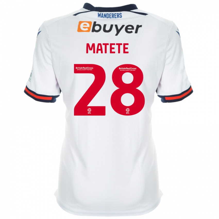 Férfi Jay Matete #28 Fehér Hazai Jersey 2024/25 Mez Póló Ing