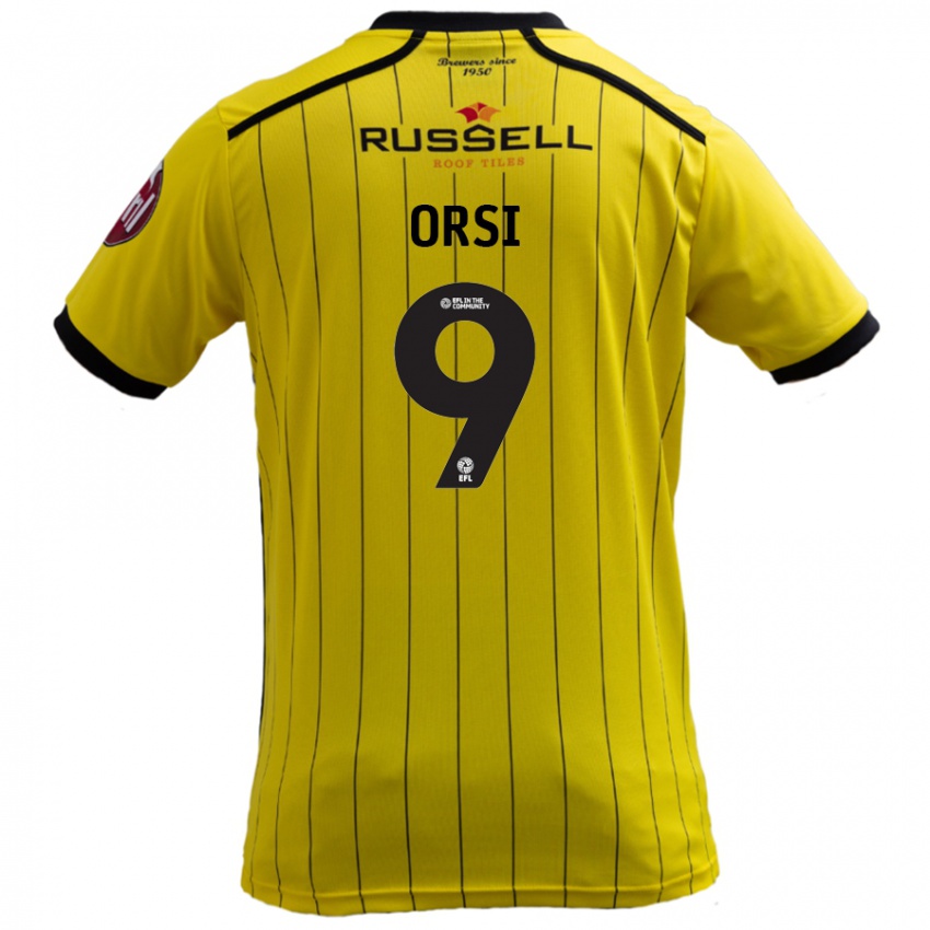 Férfi Danilo Orsi #9 Sárga Hazai Jersey 2024/25 Mez Póló Ing