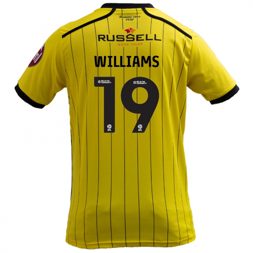 Férfi Dylan Williams #19 Sárga Hazai Jersey 2024/25 Mez Póló Ing