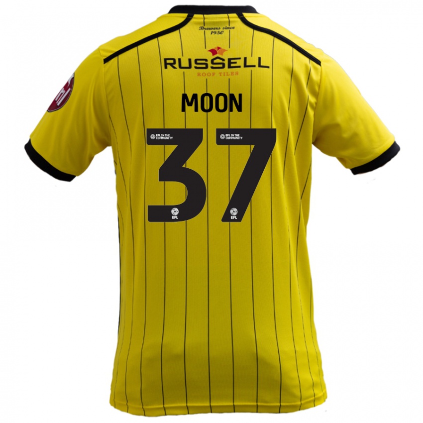 Férfi Jasper Moon #37 Sárga Hazai Jersey 2024/25 Mez Póló Ing