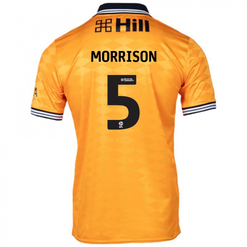 Férfi Michael Morrison #5 Narancs Hazai Jersey 2024/25 Mez Póló Ing