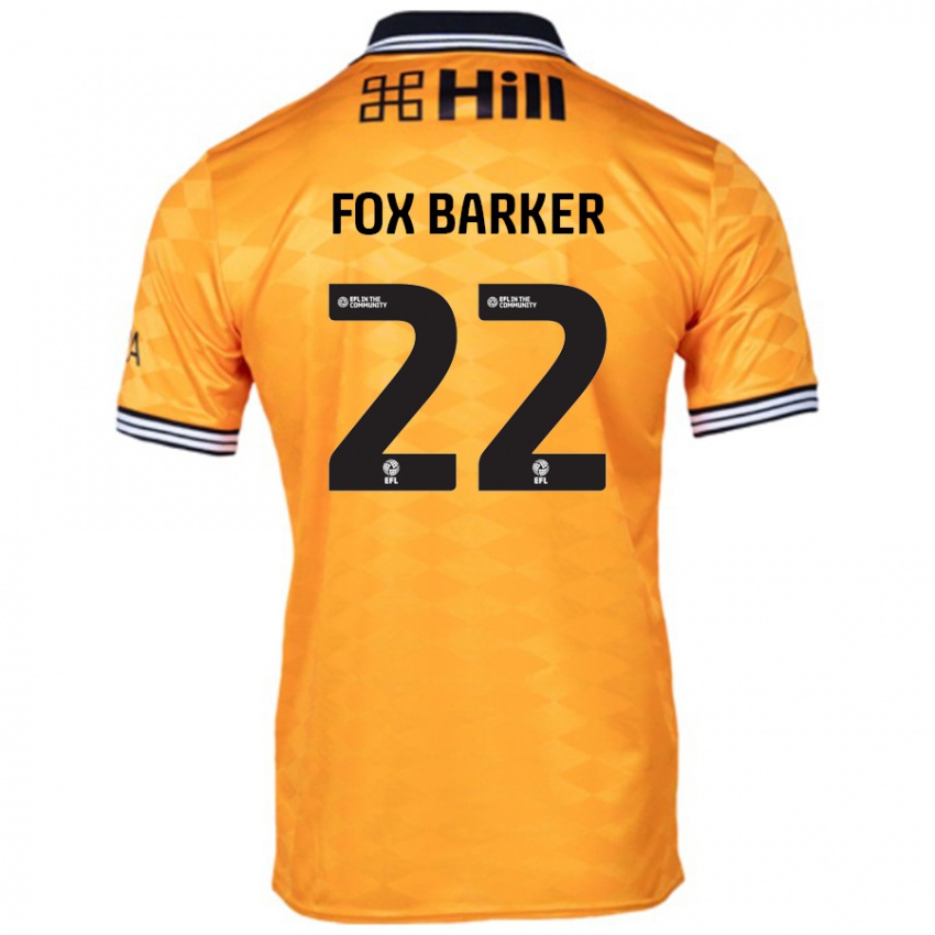 Férfi Mistie Fox-Barker #22 Narancs Hazai Jersey 2024/25 Mez Póló Ing