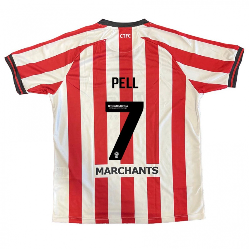 Férfi Harry Pell #7 Piros Fehér Hazai Jersey 2024/25 Mez Póló Ing