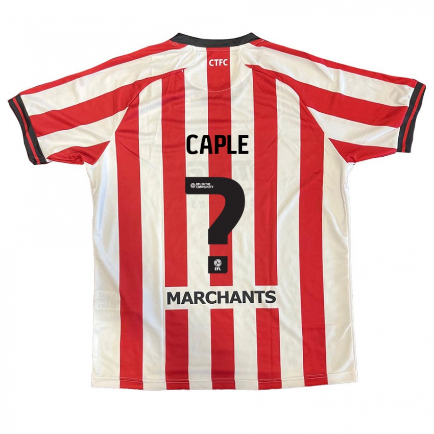 Férfi Charlie Caple #0 Piros Fehér Hazai Jersey 2024/25 Mez Póló Ing