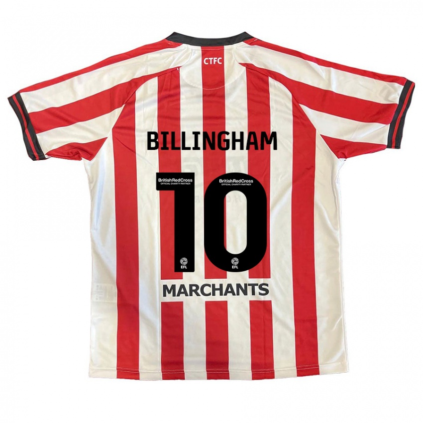 Férfi Lily Billingham #10 Piros Fehér Hazai Jersey 2024/25 Mez Póló Ing