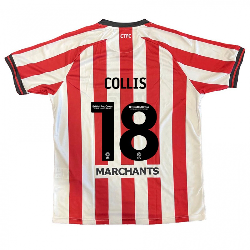 Férfi Maisy Collis #18 Piros Fehér Hazai Jersey 2024/25 Mez Póló Ing