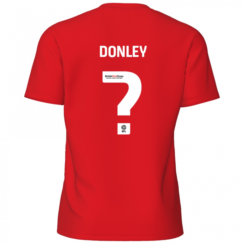 Férfi Jamie Donley #0 Piros Hazai Jersey 2024/25 Mez Póló Ing