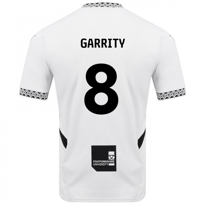 Férfi Ben Garrity #8 Fehér Hazai Jersey 2024/25 Mez Póló Ing