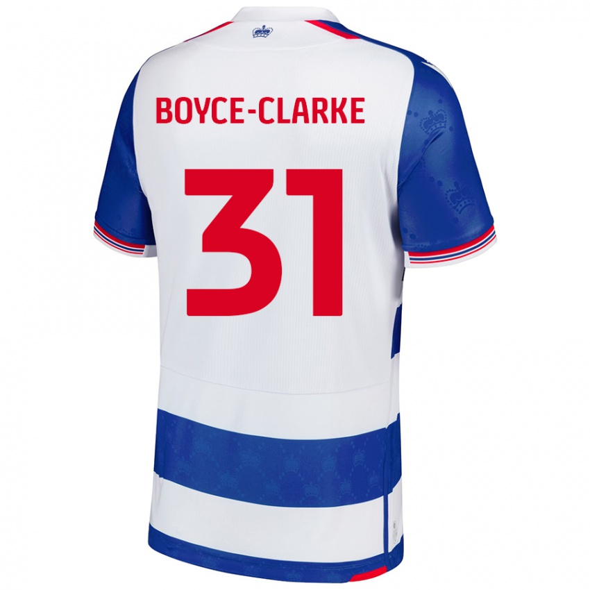 Férfi Coniah Boyce-Clarke #31 Kék Fehér Hazai Jersey 2024/25 Mez Póló Ing