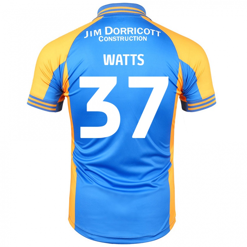 Férfi Harvey Watts #37 Kék Borostyán Hazai Jersey 2024/25 Mez Póló Ing