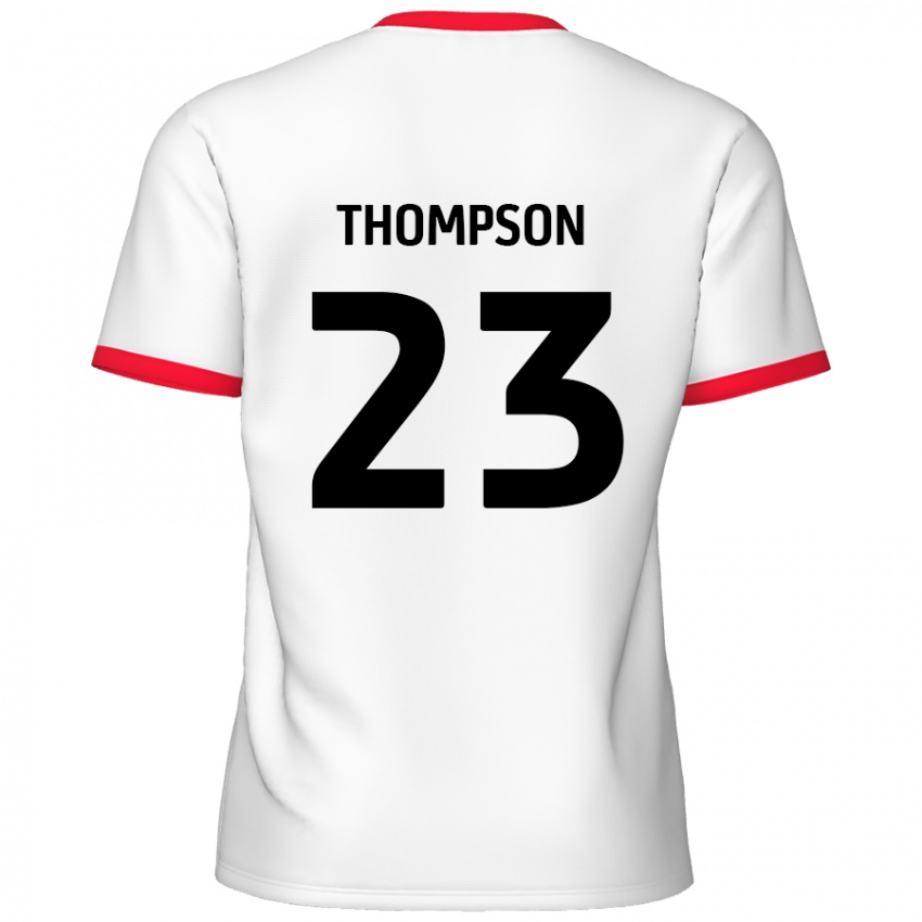 Férfi Louis Thompson #23 Fehér Piros Hazai Jersey 2024/25 Mez Póló Ing