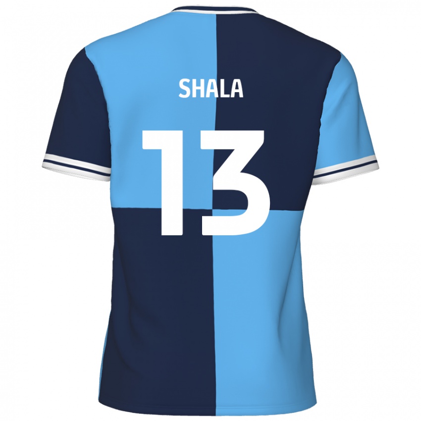 Férfi Laurence Shala #13 Égszínkék Sötétkék Hazai Jersey 2024/25 Mez Póló Ing