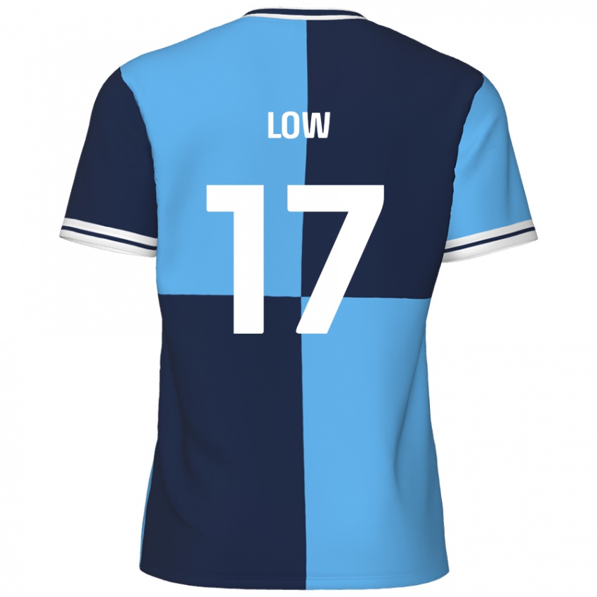 Férfi Joe Low #17 Égszínkék Sötétkék Hazai Jersey 2024/25 Mez Póló Ing