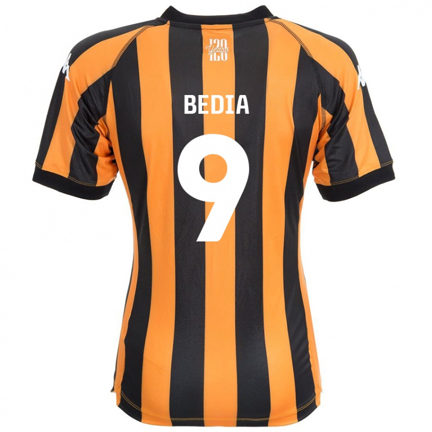 Férfi Chris Bedia #9 Fekete Borostyán Hazai Jersey 2024/25 Mez Póló Ing