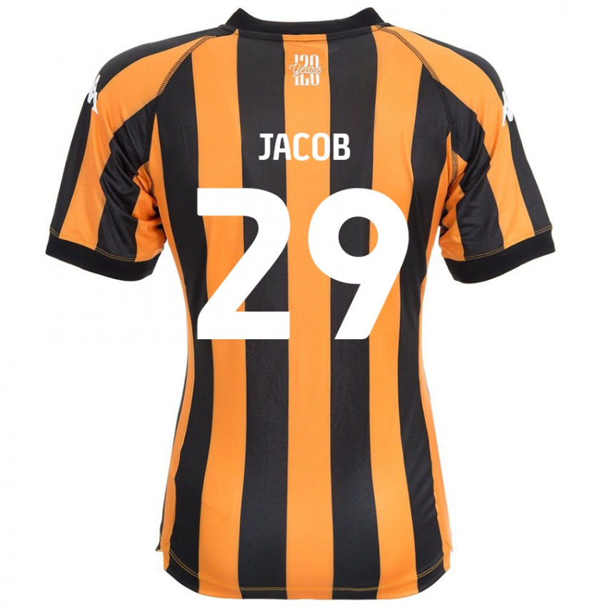 Férfi Matty Jacob #29 Fekete Borostyán Hazai Jersey 2024/25 Mez Póló Ing