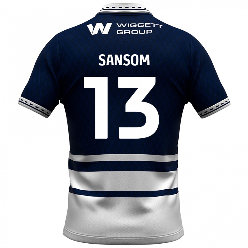 Férfi Chloe Sansom #13 Sötétkék Fehér Hazai Jersey 2024/25 Mez Póló Ing