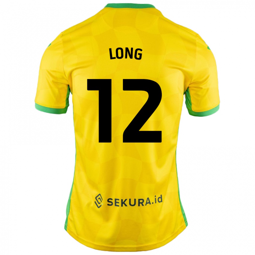 Férfi George Long #12 Sárga Zöld Hazai Jersey 2024/25 Mez Póló Ing