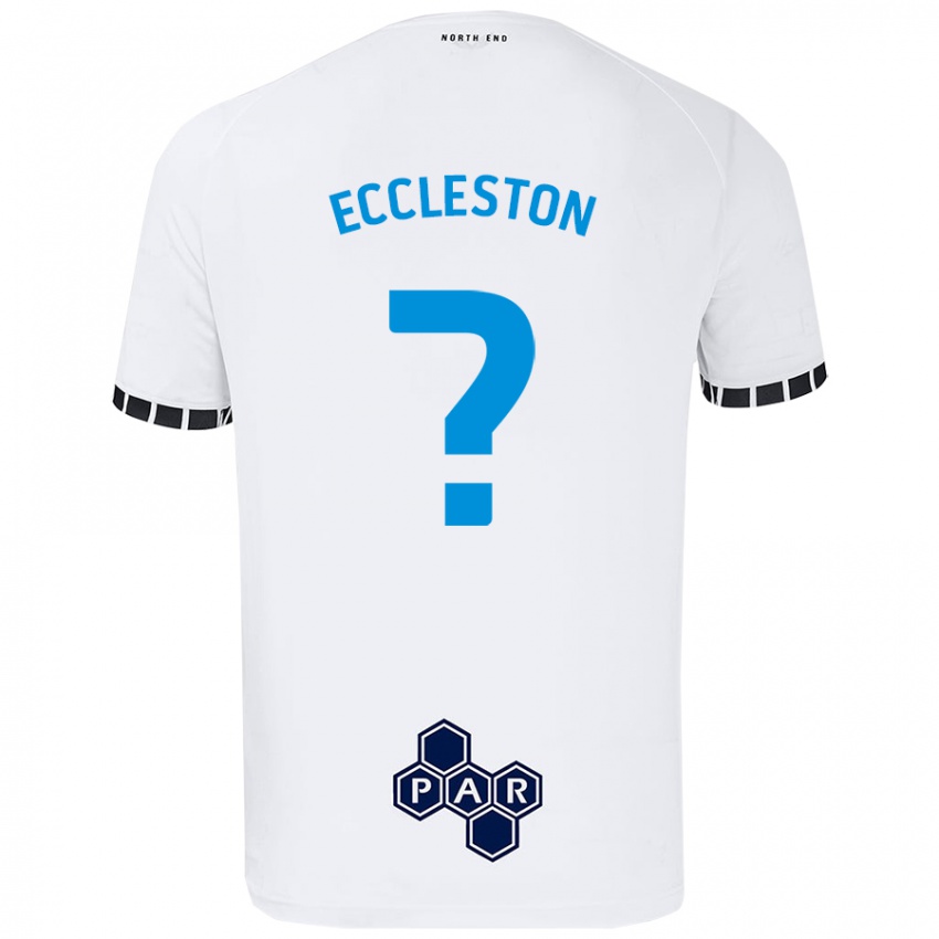 Férfi Ethan Eccleston #0 Fehér Hazai Jersey 2024/25 Mez Póló Ing