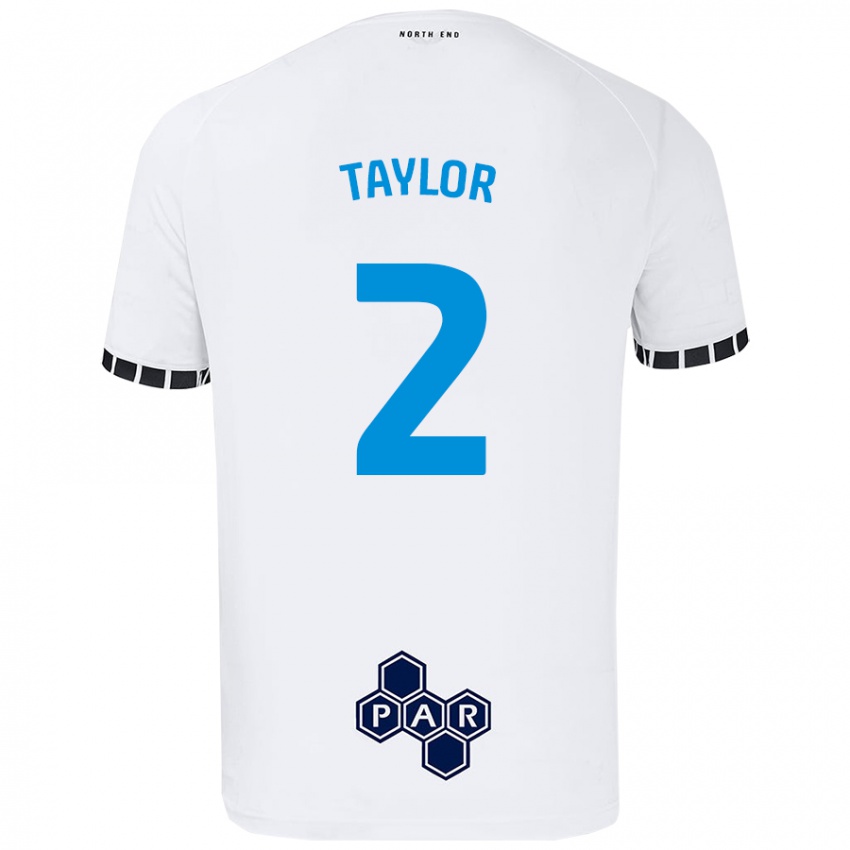 Férfi Alex Taylor #2 Fehér Hazai Jersey 2024/25 Mez Póló Ing