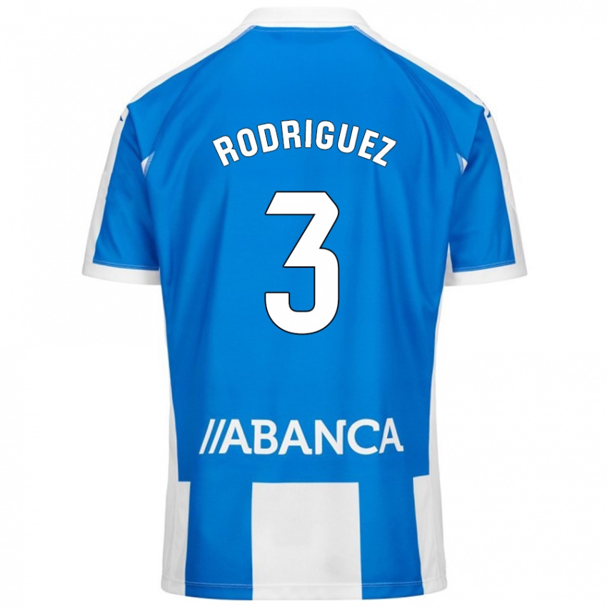 Férfi Clara Rodríguez #3 Kék Fehér Hazai Jersey 2024/25 Mez Póló Ing