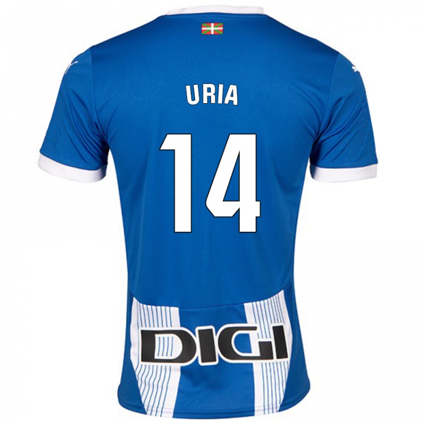 Férfi Iker Uria #14 Kék Hazai Jersey 2024/25 Mez Póló Ing