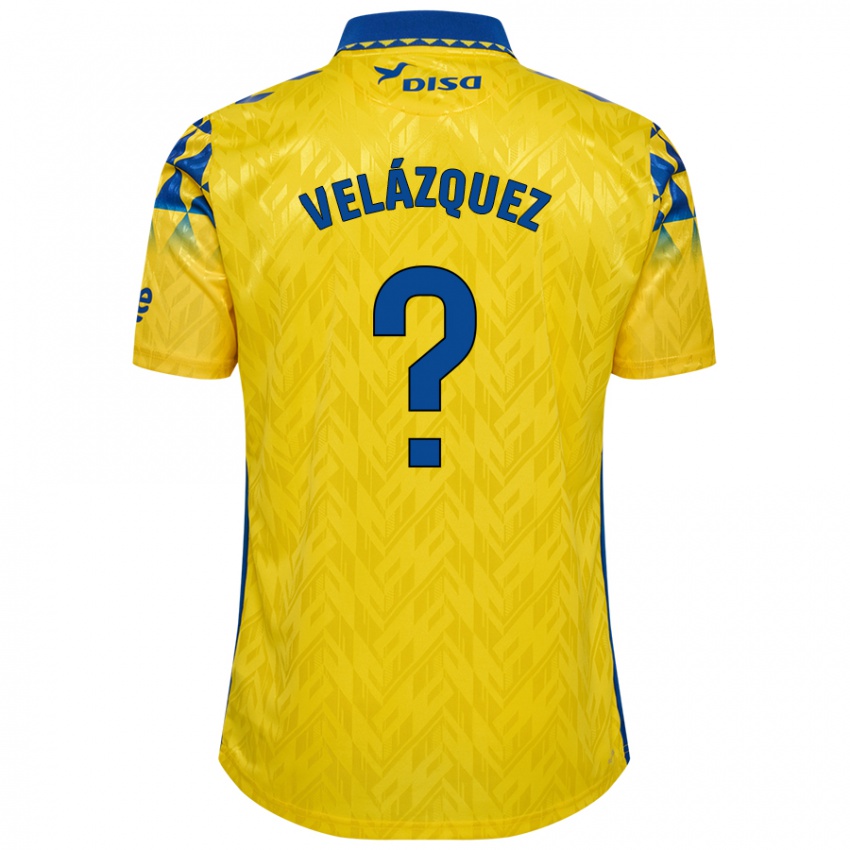 Férfi Brian Velázquez #0 Sárga Kék Hazai Jersey 2024/25 Mez Póló Ing