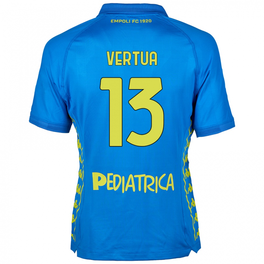 Férfi Filippo Vertua #13 Kék Hazai Jersey 2024/25 Mez Póló Ing