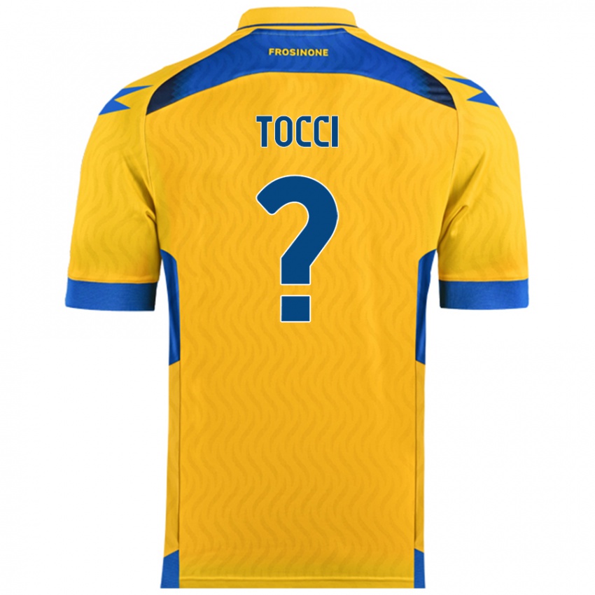 Férfi Federico Tocci #0 Sárga Hazai Jersey 2024/25 Mez Póló Ing