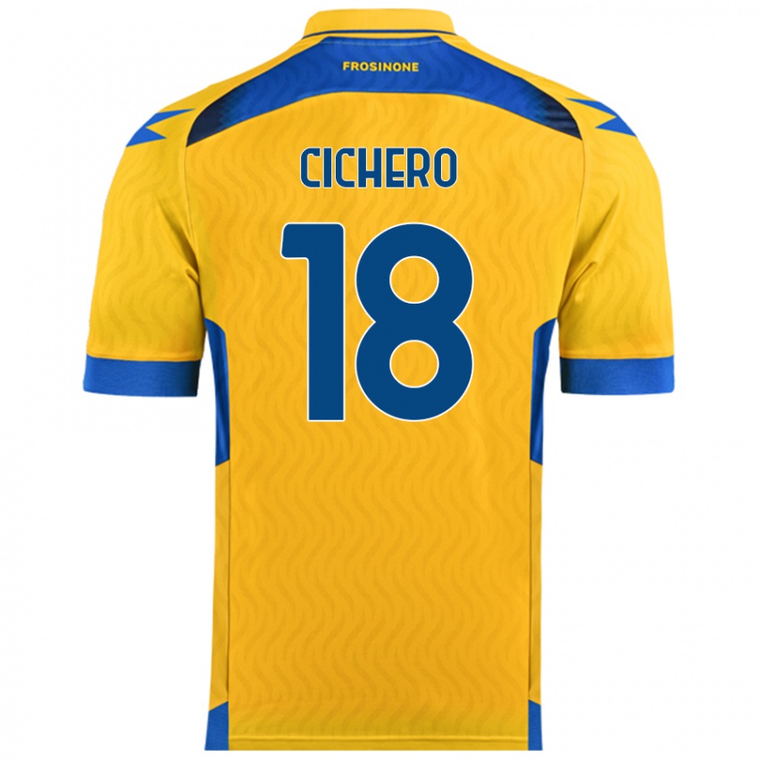 Férfi Alejandro Cichero #18 Sárga Hazai Jersey 2024/25 Mez Póló Ing