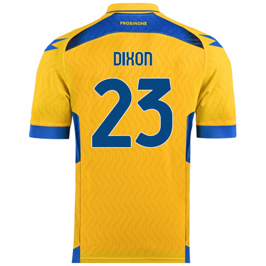 Férfi Damar Dixon #23 Sárga Hazai Jersey 2024/25 Mez Póló Ing