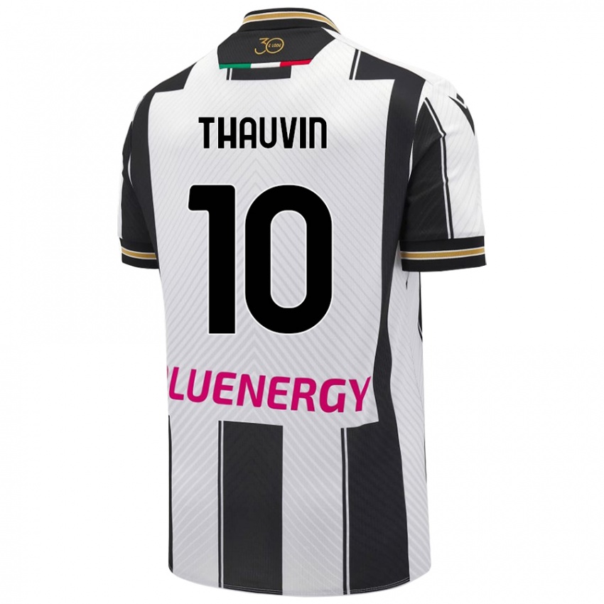 Férfi Florian Thauvin #10 Fehér Fekete Hazai Jersey 2024/25 Mez Póló Ing