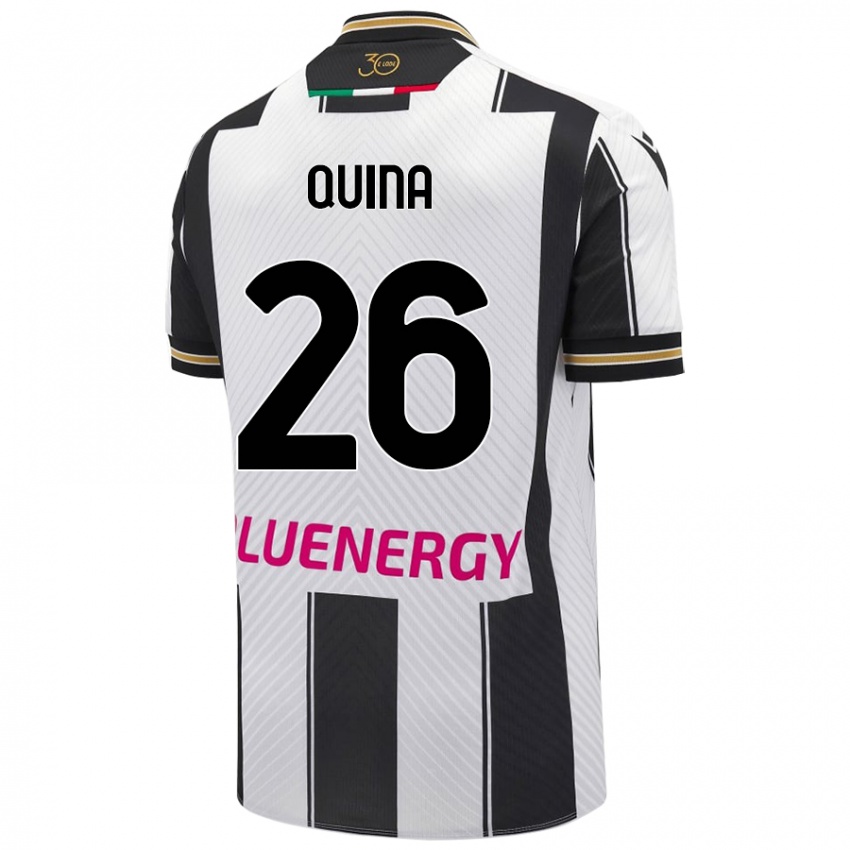 Férfi Domingos Quina #26 Fehér Fekete Hazai Jersey 2024/25 Mez Póló Ing