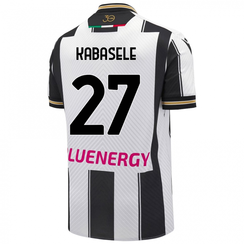 Férfi Christian Kabasele #27 Fehér Fekete Hazai Jersey 2024/25 Mez Póló Ing