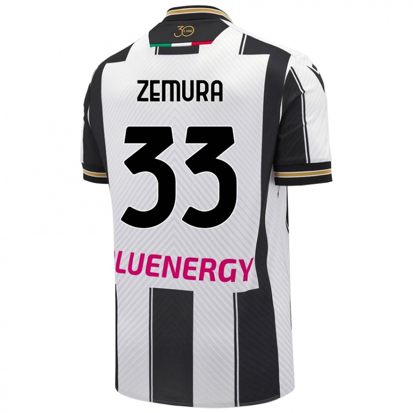 Férfi Jordan Zemura #33 Fehér Fekete Hazai Jersey 2024/25 Mez Póló Ing